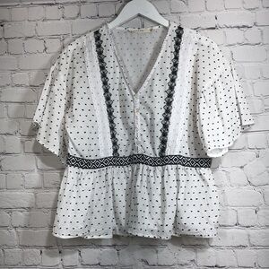 ELLISON top bohemian white medium